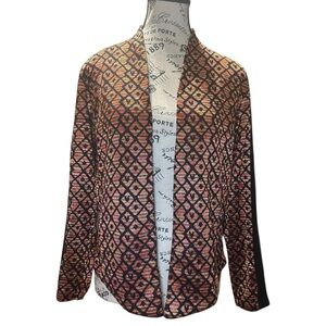 Ruby Rd Diamond Knit Jacket Cardigan Sz Small